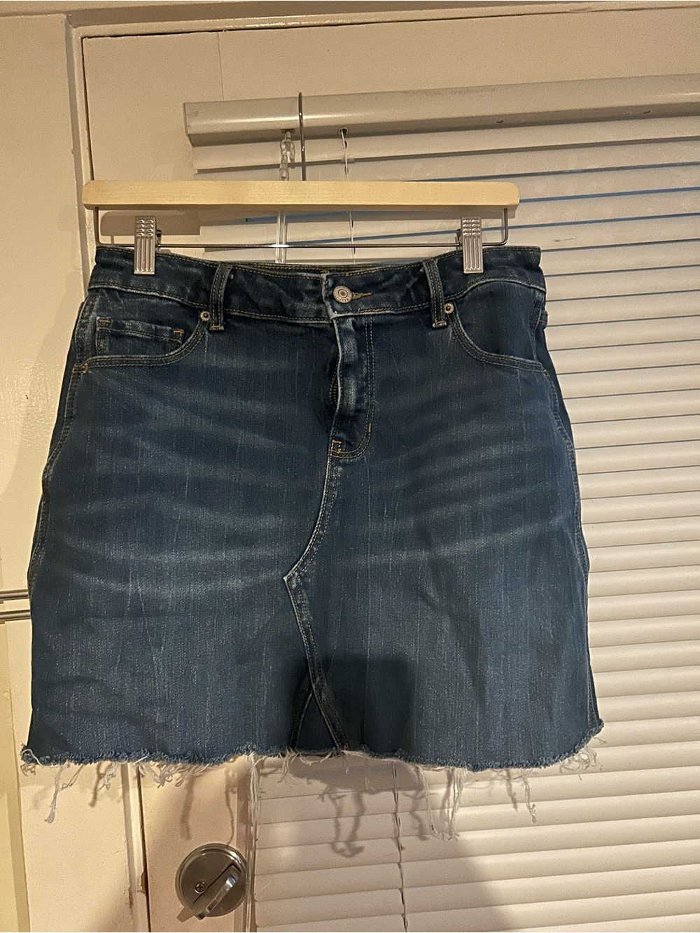 Old Navy Dark Blue Denim Cutoff Skirt